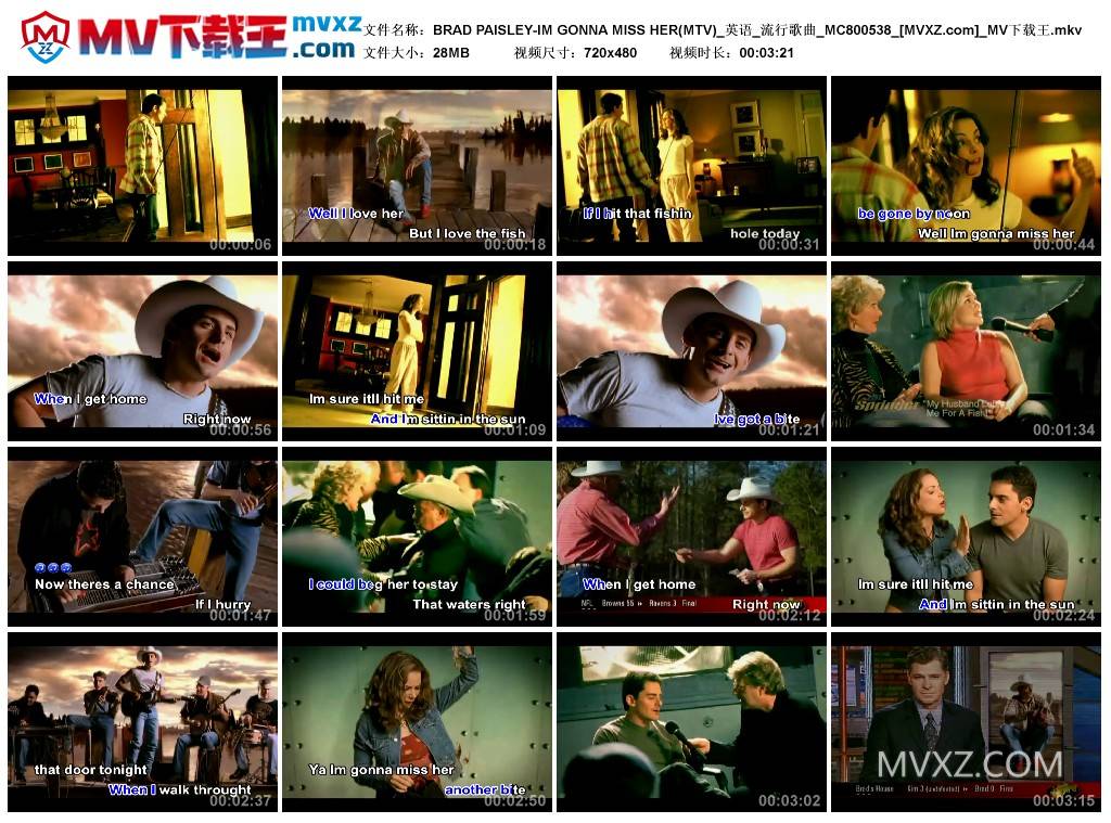BRAD PAISLEY-IM GONNA MISS HER(MTV)_英语_流行歌曲_MC800538